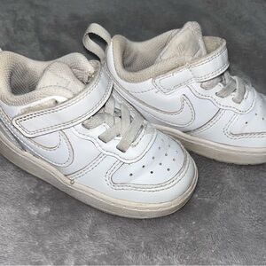 Nike Kids White and Cream Sneakers